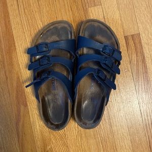 Navy 3 Strap Birkenstocks